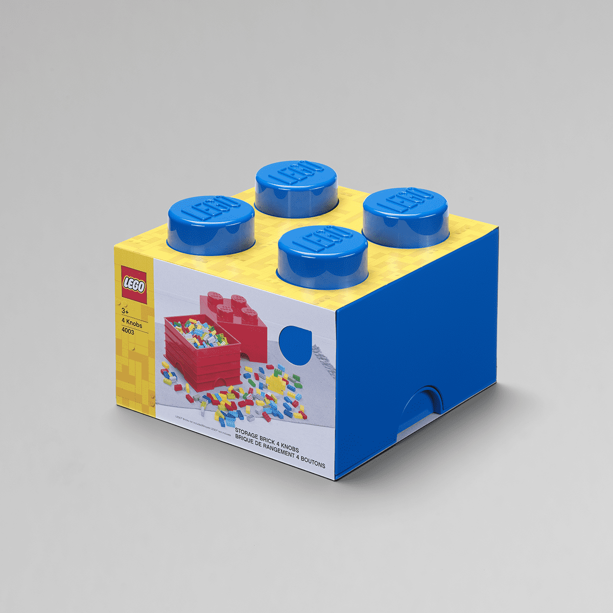 LEGO Storage Brick Blue 4 Knob Container Organizer Box Holds 800 Building Blocks