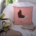 thumbnail image 3 of Capuchin Red Pigeon Pink Check Fabric Decorative Pillow, 3 of 4