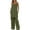 Army Green, variant on Ahuyic Womens Summer Casual Outfit Set,Womens Plus Size Outfit,2PC Fashion Woman V-neck Sleeveless Blouse +Loose Pockets Pants Sets