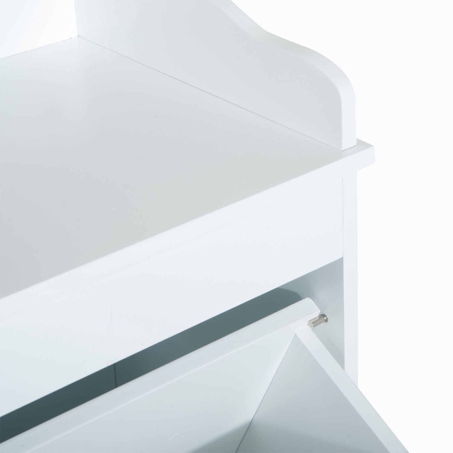 HomCom Modern Country Free Standing Laundry Hamper, White