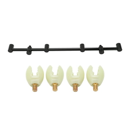 

Carp Fishing Buzz Bars Universal Thread Aluminum Alloy Buzz Bar Compact Size High Strength Soft Bracket Head For Freshwater 45cm Bracket + 4 Head