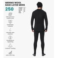 thumbnail image 2 of Merino.tech Men’s 100% Merino Wool Midweight Base Layer Top and Bottom Set Includes 𝗕𝗼𝗻𝘂𝘀 Hiking Socks, 2 of 7
