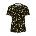 thumbnail image 5 of Gold Polka Dot Running T-Shirt Summer Spots Print T-Shirts Trending Tee Shirt For Men Gr, 5 of 5
