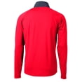 thumbnail image 3 of Men's Cutter & Buck  Red Louisville Bats Adapt Eco Knit Hybrid Recycled Quarter-Zip Top, 3 of 3