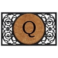 thumbnail image 1 of Calloway Mills 180032236Q 22 x 36 in. Armada Circle Monogram Rectangular Doormat, Natural & Black - Letter Q, 1 of 1