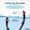 thumbnail image 3 of Prodive Premium Dry Top Snorkel Set - Impact Resistant Tempered Glass Diving Mask - Watertight and Anti-Fog Lens - Easy Adjustable Strap - Waterproof Gear Bag Included (Black, Kids), 3 of 6