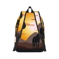 thumbnail image 2 of Naloa Giraffes Of The African Savannah Canvas Backpack for Men Women Rucksack Casual Travel Daypack College Tote Satchel Bookbag for Teens-Small, 2 of 7