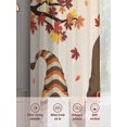 thumbnail image 6 of Fall Sheer Curtains 63 Inch Length 2 Panels Set for Living Room/Bedroom, Orange Pumpkins Thanksgiving Gnomes Autumn Maple Leaf Curtain Sheers Drapes Rod Pocket Curtains Window Treatment 52''x63''x2, 6 of 7