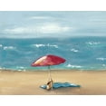 thumbnail image 2 of Reynolds, Jade 14x12 Black Ornate Wood Framed with Double Matting Museum Art Print Titled - By the Beach I, 2 of 4