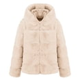 thumbnail image 4 of Puntoco Abrigos cálidos de invierno para mujer Abrigo de imitación Chaqueta de imitación peluda cálida Ropa de abrigo de manga larga Liquidación Puntoco Puntoco-7, 4 of 5