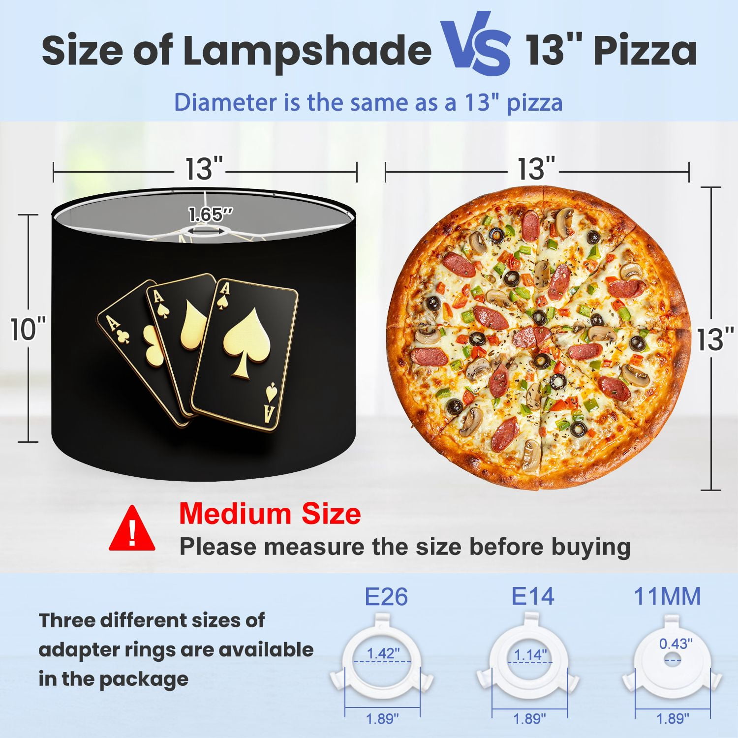 Casino Lampshades 2 Pack Casino Black Gold Poker Spades Chips Playing Cards Ace 13"x13"x10" Light Shade for Table Lamps Floor Lamps Drum Lamp Shades Lampshade Replacement Easy Assembly