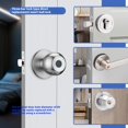 thumbnail image 2 of Doorknob with Fingerprint Lock, Bedroom Smart Door Knob, Keyless Entry Thumb Print Lock, for Front Door, Home, Apartment（silvery fingerprint）, 2 of 5