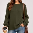 thumbnail image 4 of ClodeEU Women's Crewneck Long Sleeve Blouse Top,Casual Loose Solid Color Pullover ,Women's Plus S, 4 of 8