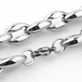 thumbnail image 2 of 6.5/7.5/12mm Polished Silver Stainless Steel Hollow Coffee Bean Chain Necklace, 2 of 6