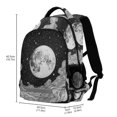 thumbnail image 2 of FORMRS Unisex Backpack Elementary School Travel Bookbag with Reflective Stripes, Black Moon, 2 of 7