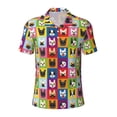 thumbnail image 2 of Daiia Colorful Bulldog Pattern Men’s Polo Shirts,Solid Deck Shirt,Classic Fit, Breathable Cotton Polo for Casual and Sport Wear-XX-Large, 2 of 9