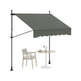 thumbnail image 7 of Memoryfield Manual Retractable Patio Awning 118", Adjustable Angle & Height Outdoor Sunshade Canopy, UV Protection Awning for Window, Door & Deck, Gray, 7 of 7