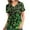 #1 Green, variant on Luxalzxs St Patricks Day Scrub Tops Women Stretchy Short Sleeve V-Neck Nursing Uniform Workwear Clover Graphic Green Scrubs with Pockets