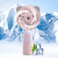 thumbnail image 3 of Handheld Mini Fan with Water Spray - 2000mAh Battery, 3 Speed Settings, Portable Cooling Fan for Outdoor, Travel, Office - USB Rechargeable, Low Noise, ABS Material, 5W Power (RY-2401), 3 of 7