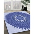 thumbnail image 3 of Ahgly Company Machine Washable Indoor Rectangle Transitional Blue Area Rugs, 8' x 12', 3 of 7
