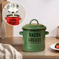 thumbnail image 2 of Bacon Grease Container with Strainer - Large 46OZ Kitchen Oil Storage Can, Food Saver Bin with Lid and Scraper, Dishwasher Safe (Green), 2 of 2
