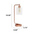 thumbnail image 3 of Lalia Home LHD-2003-RG Modern Iron Desk Lamp with Glass Shade, Rose Gold, 3 of 4
