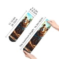 thumbnail image 4 of Fuzoiu Maple Meditating Bear Print Adult Socks, Crew Moisture-wicking Socks, Unisex Cushion Crew Socks,Casual Sports Ankle Socks, 4 of 7