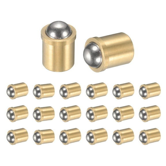 20Pcs 304 Stainless Steel Ball Plunger, 5mm Dia. Ball Catch Latch Smooth Push Fit Spring Plunger Precision Positioning End Force 40N for Mechanical Devices, Furniture (6x9mm)