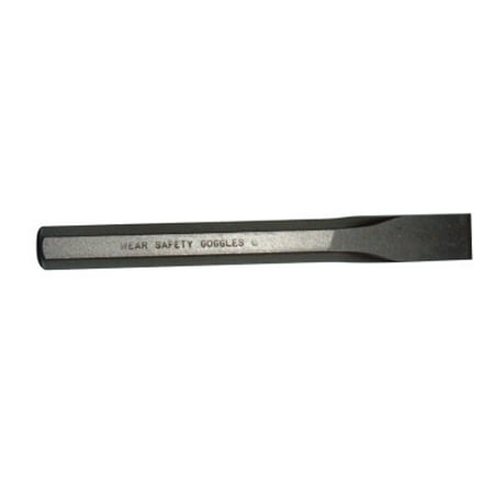 Cold Chisels, 8 in Long, 1 in Cut, Black Oxide, 6 per box