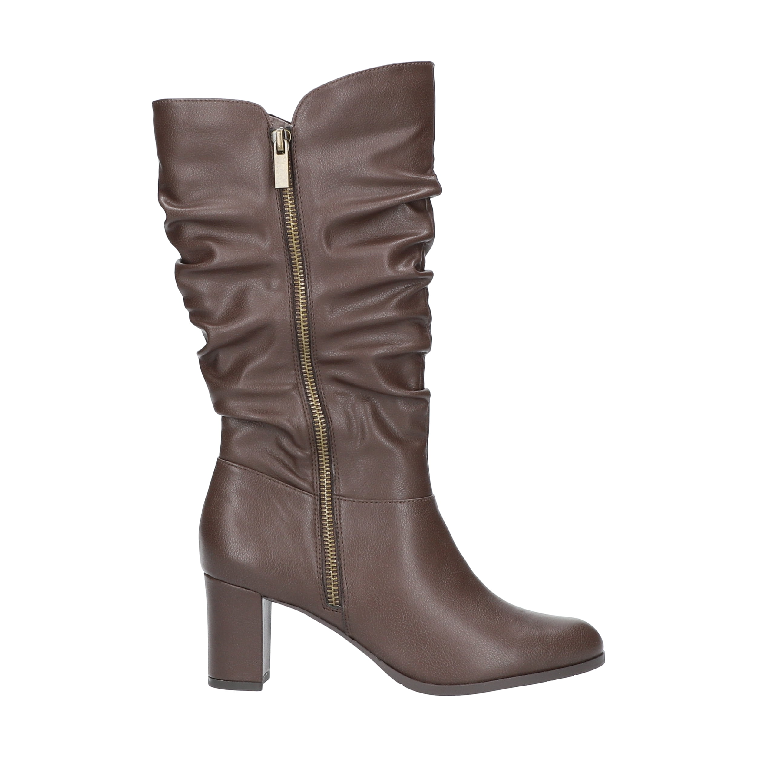 easy street womens mara slouch boots block heel