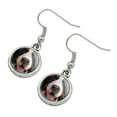 thumbnail image 2 of Bernese Mountain Dog Face Closeup Novelty Dangling Drop Charm Earrings, 2 of 4