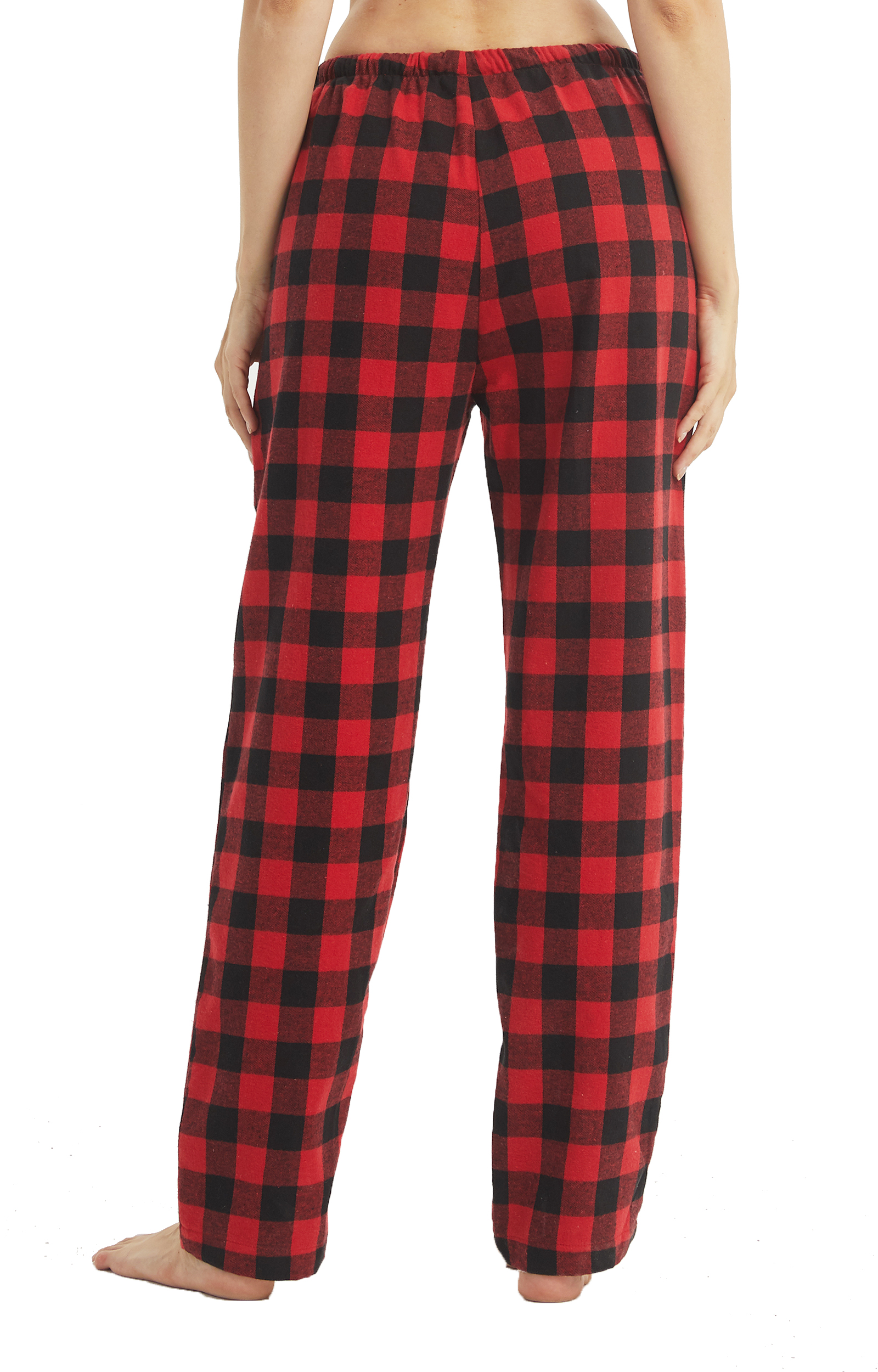 LANBAOSI 2 Pack Womens Plaid Flannel Pajama Pants With Pockets Size L ...