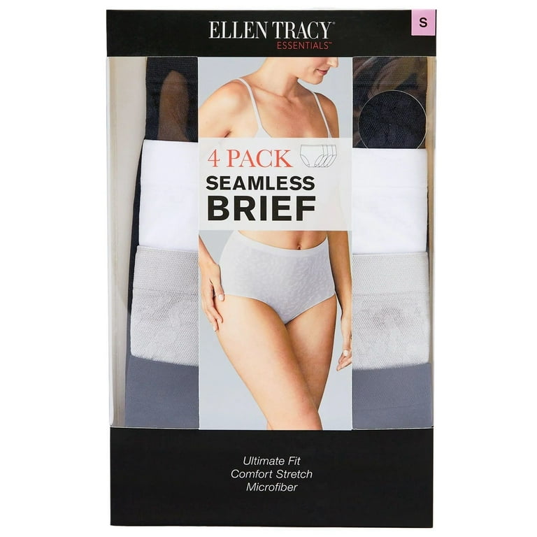 Ellen Tracy Essentials Seamless Briefs 4-Pack Panties Tan Beige