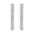 thumbnail image 2 of 4 Carat (ctw) Inside Out Diamond Hoop Earrings in 14K White Gold - IGI Certified (SI1-SI2 Clarity), 2 of 4