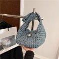 thumbnail image 4 of Bolso Hombro Punto Elegante Mujer Tejido Bag Gran Capacidad () Verde, 4 of 9