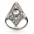 thumbnail image 3 of Navette Diamond Ring, Vintage Art Deco Diamond Engagement Ring, Bezel Set Diamond Wedding Anniversary Ring, Milgrain Shank Ring, 14K White Gold Plated, 2.5 Ct Simulated Diamond, 3 of 4