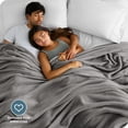 thumbnail image 4 of Bare Home Manta de Felpa de Microfibra 300 G/M², Suave y Afelpada, Gigante, Color Gris, 4 of 9