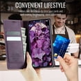 thumbnail image 5 of CaseMe Calf Leather Lining Microfibre Wallet Case for Samsung Galaxy A17 6.7-inch with RFID Blocking,Magnetic Closure,Card Slots,Cash Slot,Kickstand,Shockproof Flip Folio Protective Phone Case,Purple, 5 of 10