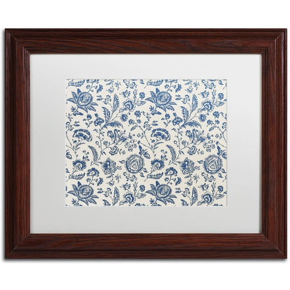Trademark Fine Art "Toile Fabrics IX" Canvas Art by Color Bakery White Matte, Wood Frame