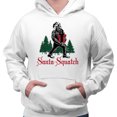 thumbnail image 2 of Santa-Squatch Hoodie Sweatshirt Unisex Large White, 2 of 5