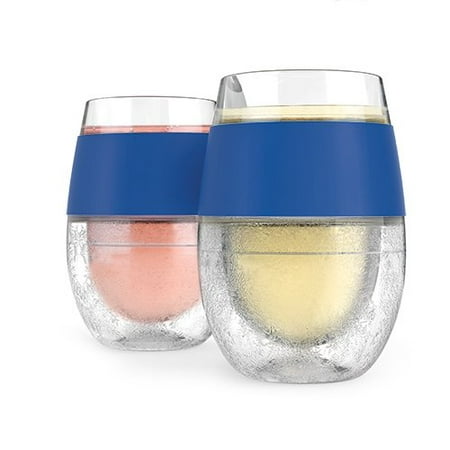 Cool Cups, Host Wine Freeze Blue Double Wall Insulated Cooling Pint Glasses