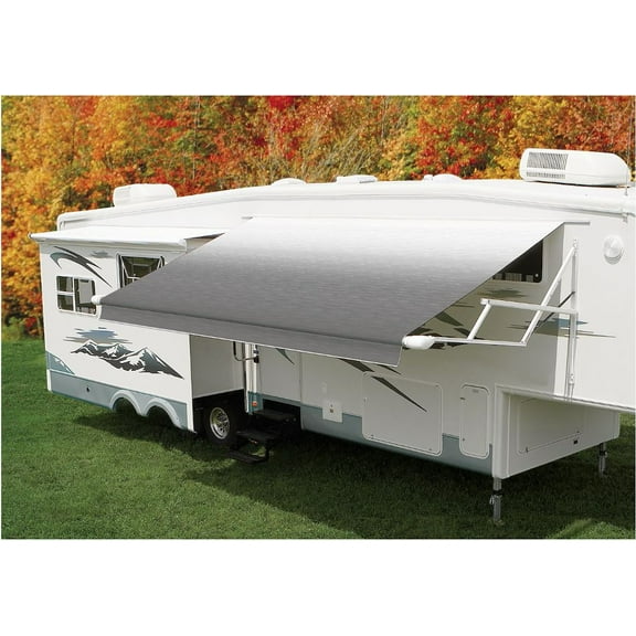Carefree RV JU156E00 Black/ Gray/ Silver RV Patio Vinyl Awning Fabric