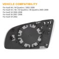 thumbnail image 2 of Car Right Side Rearview Mirror Glass Heated with Backing Plate for Audi A3 2005-2008, 2 of 6