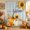 Golden Yellow, Pumpkin Orange, variant on Thanksgiving Pumpkin Shower Curtain, Waterproof Shower Curtains for Bathroom, Fall Farmhouse Leaves Floral Plaid Blue Washable Fabric Bathtub Curtain Set Bath Decor with 12 Hooks Extra Long 72"x96"
