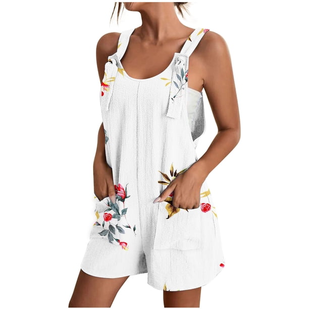 Mujeres Pantalones Cortos para el Verano Casual Impreso Camisola Sudadera, Pantalones Cortos sin Mangas Conjunto para el Deporte, Diario Y de Temporada