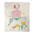 thumbnail image 1 of SIDONKU Throw Blanket Warm Cozy Print Flannel Colorful Child Farm Cow Pig and Cock Rooster Cute Comfortable Soft for Bed Sofa and Couch 58x80 Inches, 1 of 1