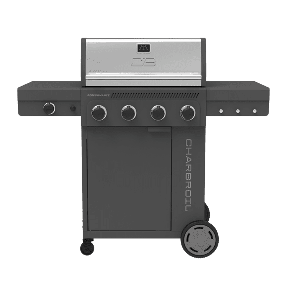 Charbroil® Performance Series™ FlavorMax™ 4 Burner Gas Grill Cabinet with Side Burner, Gray