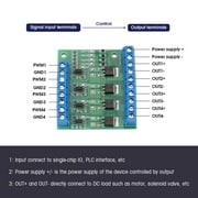 MOSFET Module,PWM 4-Channel MOS FET Module PLC Circuit Board Driver Module 3-20V To 3.7-27VDC 10A,PWM MOS Module