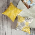 thumbnail image 3 of Throw Pillow Covers Home Decor Set of 4 Floral Dahlia Leaf Flower Pillow Cases Decorative 18 x 18 Inches Outdoor Cushion Couch Sofa Pillowcases, 3 of 6