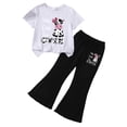 thumbnail image 4 of Ccpelsie Girls 2 Piece Summer Outfits Kids Short Sleeve T-Shirts and Elastic Waist Shorts Clothing Sets(M,2-3 Years), 4 of 4